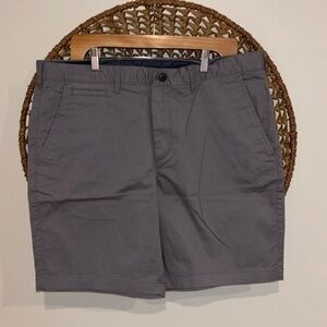 1901 Ballard Slim fit gray flat front shorts size 38”